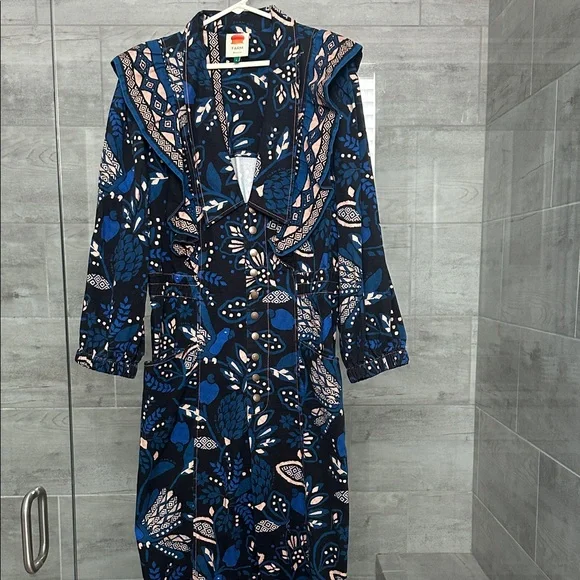 Farm Rio Gorgeous Navy Blue Floral jumpsuit - Picture 1 of 4